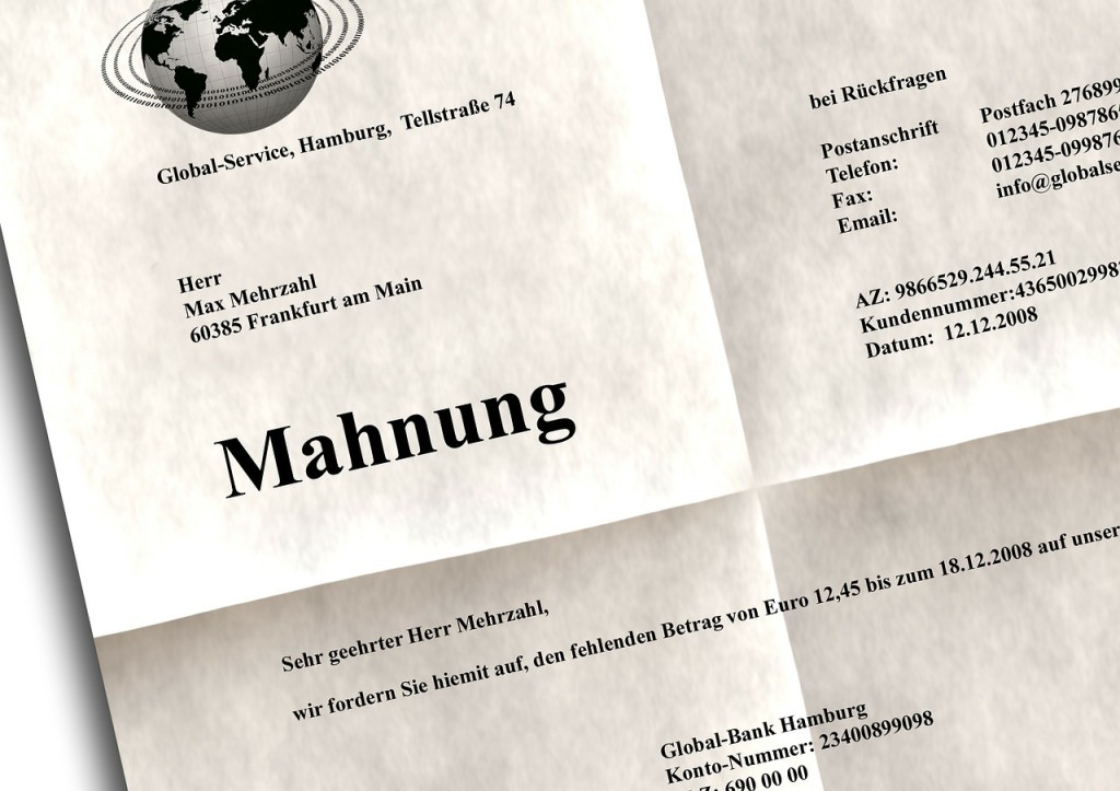 Mahnungszettel