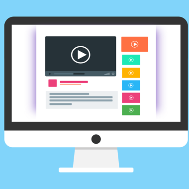 Illustration Bildschirm mit Videos